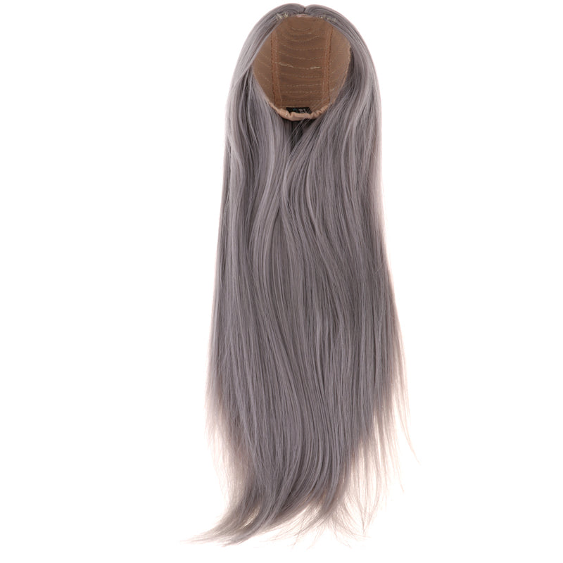 1/3 Male BJD Long Straight Hair Wig for Normal 70cm Uncle Dolls DIY Accessories Gray