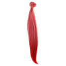 Fashion 25cm DIY Decor Long Straight Doll Wigs High Temperature Wire Wine Red