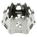 Folding Outdoor Camping Wood Stove Portable Stainless Steel Picnic Burner, 3.46 x 5.91inch