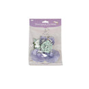 Pack of 6PCS Paper Flowers for Card Making Scrapbooking Craft Project Art DIY Embellishment Purple