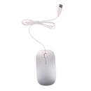 Ultra Thin Slim USB Optical Wired Mouse for PC Laptop Windows Macbook-Silver