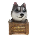 Resin Husky Money Box Money Jar Money Box Piggy Bank Coin Bank , Puppy Dog Figure Kid Toy Statue Pet Model Gift Desktop Decor