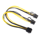 18AWG PCI-E 8pin to Dual 8-pin Y-Splitter Extension Cable Connector for Computer PC