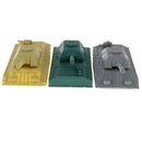 3Pcs Multi-Color Plastic Medium Tank Military Army Base Playset Accessories - Green Gray Yellow