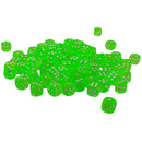 100pcs Transparent Six Sided D6 Dice for D&D TRPG Party Games Toys Green