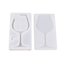 1 Set Transparent Silicone Pendant Mould Resin Hourglass DIY Jewelry Making Tool - Wine Glass