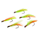 5pcs Fishing Streamer Bait Fishing Lure Bait Bionic Flies 4.3cm with Hook