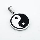 Stylish Fashion Men's Silver Steel Tai Chi Bagua Pendant Necklace Chinese Style Jewelry