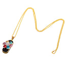 High Speed USB 2.0 Memory Stick Pen Drive with Crystal Diamond Colorful Flower Pendent and Jewelry Necklace 128GB