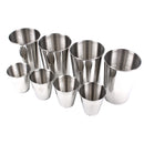 8 Pieces Stainless Steel Outdoor Travel Camping Cup Drinking Mug Beer Water Tea Coffee Storage Bag Travel Set (300ml & 70ml)