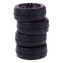 4 Pieces 64mm Rubber On Road Tyre Drift Tires Wheel Rim 12mm Hub for 1/10 HSP HPI RC Drifting Car Parts 9068-6081