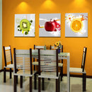 1 Set of 3PCS Canvas Modern Home Bedroom Office Wall Decor Wall Art Painting Picture Fruits Print Pattern Charms 50x50cm
