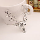 Western Vintage Silver Christmas Deer Shape Deer Head Shaped Long Horn Wedding Engagement Brooch Pins for Women Men