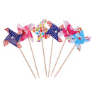 6 Pieces Lovely Mini Windmill Cupcake Picks Cake Toppers Wedding Baby Shower Party Cake Baking Decorations