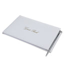 Guest Book with Silver Pen Wedding Engagement Birthday Party Accessory Props