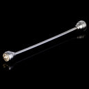 Men Fashionable Shirt Collar Decoration Rhinestone Charms Tie Clip Clasp Bar Pin Party Suit Jewelry Gift Light Yellow
