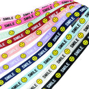 10 Pieces 10mm Smile Printed Grosgrain Ribbon for DIY Hairbow Party Decoration