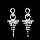 Rhinestone Diamante Tassel Dangle ''8' Shape Earrings Wedding Jewelry Fancy Jewelry Ornaments