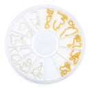 3D Nail Art DIY Glitter Decoration Gold Silver Chain Shaped