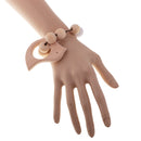 Dummy Organic Wood Crochet Round Beads Cute Bird Bracelet Teether Baby Grasping Eye Hand Coordinations Nursing Toy