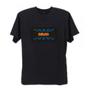 Mens Fashionable Cool Flashing Music Shiny Light Sound Activated LED T-Shirt Disco Shirt Balck Size XL