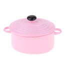 Handmade 1/12 Miniature Pink Metal Pot Dollhouse Kitchen Furniture Cookware