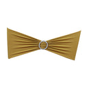 Gold Spandex Chair Sashes Bows Elastic Chair Bands with Buckle Slider Sashes Bows For Dining Banquet Wedding Decorations