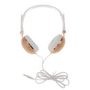 Crystal Rhinestone Shiny Bling Stereo Headphone Headset Anti-noise Function Gold