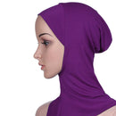 Muslim Women Fashion Clothing Elegant Islamic Ninja Hijab Underscarf Inner Cap Long Shawl Wrap Headwear Accessory Purple