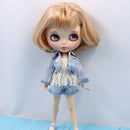 3 Pieces Clothes Suit Party/ Casual Outfit for 12inch Blythe Pullip Takara Doll Tassel Tops Jeans Jacket Pants