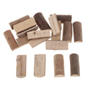 20 Pieces 15x35mm Natural Tree Wood Sticks Logs Tree Stumps Blocks Wooden Pieces for Arts & Crafts, Home Decoration, Wedding Event Ornaments