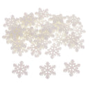 30 Pieces Christmas Snowflake Resin Flatback Embellishment Charms Cabochon for DIY Handmade Kids Children Hair Bow Hair Accessories Crafts 19mm