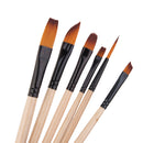 6pcs Nylon Hair Paint Brush Set Artist Watercolor Acrylic Oil Painting Supplies D923