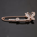 Vintage Alloy Brooch DIY Crystal Pin Badge Gift Wedding Bride Butterfly-2