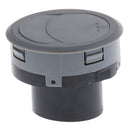 Grey RV Marine Yacht Round Air Vent Outlet Grill Ventilation 70x42mm