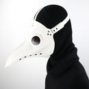 Halloween White PU Leather Plague Doctor Costume Cosplay Steampunk Mask