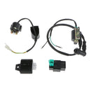 Racing Ignition Coil CDI Spark Plug Regulator Rectifier Relay Kit Fit for 50cc 70 90cc 110 cc ATV Quad Go Kart Moped and Scooter