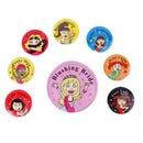 Set Of 8PCS Iron Funny Hen Party Night Out Badge Multi-Color