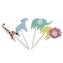 24pcs /Set Zoo Animal Cupcake Picks Cake Toppers Party Favors Decoration