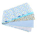 10 Pieces Blue Cotton Fabric DIY Sewing Quilting Cloth Bedding Patchwork 50x10cm