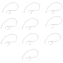 10 Pieces Ear Hooks Loop Clip for Samsung iPhone Motorola Bluetooth Headset 8.0mm Clear