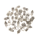 30 Pieces 13-22mm Mixed Vintage Alloy Owl Tibetan Silver DIY Charms Fit Pendants & Necklace Jewelry Making Accessories Craft Findings