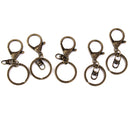 Set Of 5PCS Lobster Clasps With Split Rings Jewelry Making Acccesories DIY Bronze 65mm