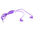 3.5mm Earbuds Isolated-Noise Flat Noodle Cable Stereo Super Bass In-Ear Headphone for Samsung Purple