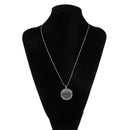 Round Circle Lettering Sister of Groom Pendant Necklace for Wedding Party