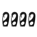 4pcs Black Nylon Clip Hooks for Kayak Canoe 6-7mm Shock Cord Marine Bungee Line