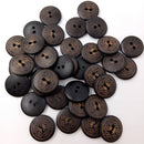 50 Pieces Vintage Round Flower Floral 2 Holes Wood Sewing Buttons Clothes Accessories 18mm