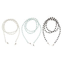 3 Pieces Anti Slip Beaded Eyeglass Eye Reading Spectacles Sunglasses Holder Necklace Chain Neck Strap Cord Lanyards with Glass Beads