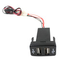 1 Piece Twin Dual Port 2 USB 12V Car Lighter Socket Charger Adapter for TOYOTA VIGO