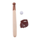 Handmade Miniature 3pcs Baseball Kit for 1/12 Dolls House Garden Accessories
